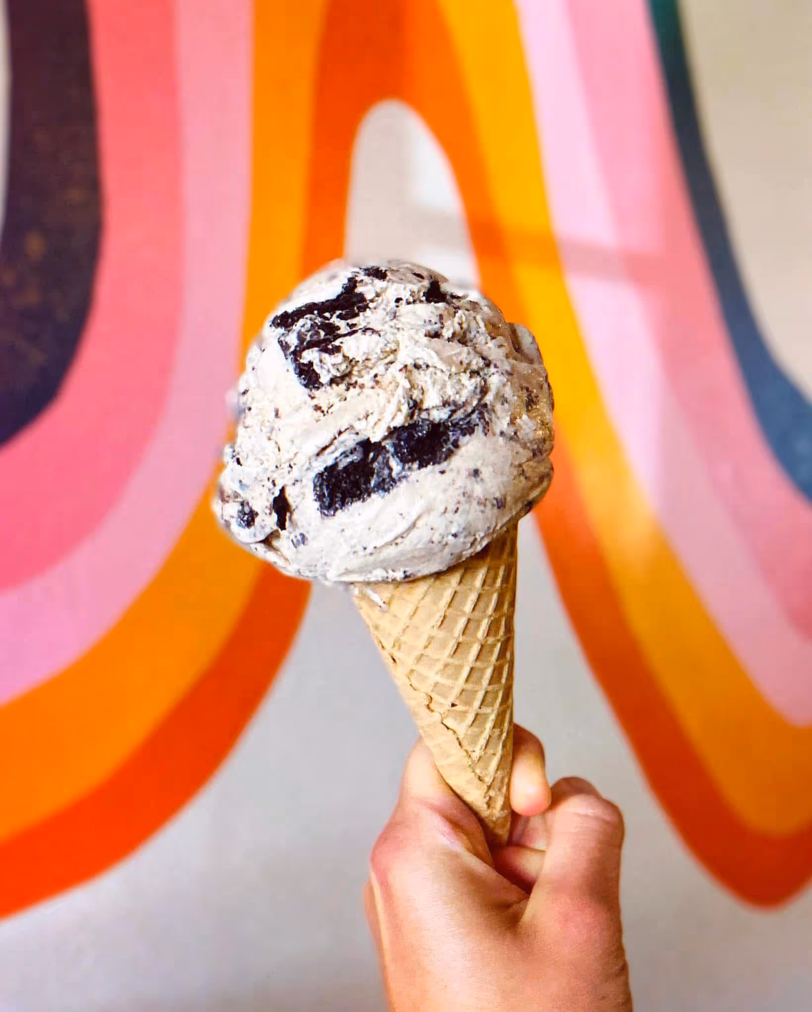 Oreo ice cream at Leones' Creamery